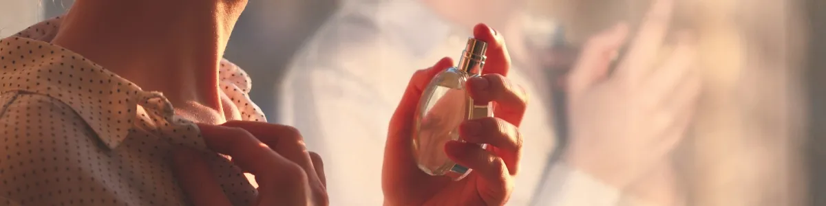 spraying perfume