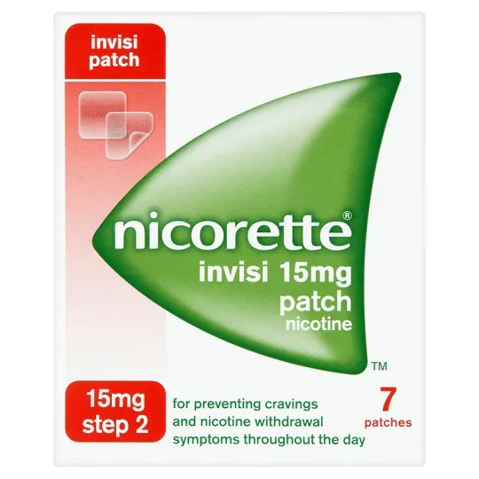 Nicorette Invisi Step 2 15mg / 16 hours Transdermal Patch - 7 Patches 