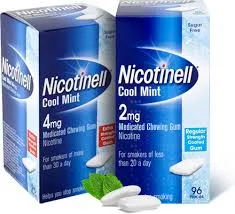 Nicotinell 2mg Medicated Chewing Gum Cool Mint - 96 Pieces (Low Strength Coated Gum)