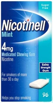 Nicotinell 4mg Medicated Chewing Gum Cool Mint - 96 Pieces (High Strength Coated Gum)