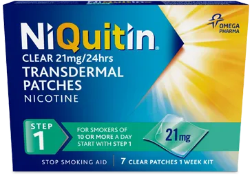 NiQuitin Clear 21mg / 24hrs Clear Transdermal Patches - 14 Clear Patches