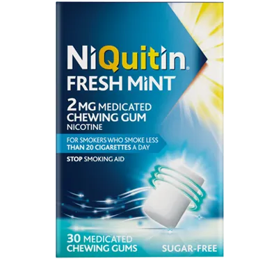 NiQuitin Freshmint 2mg Medicated Chewing Gum - 30 Medicated Chewing Gums 