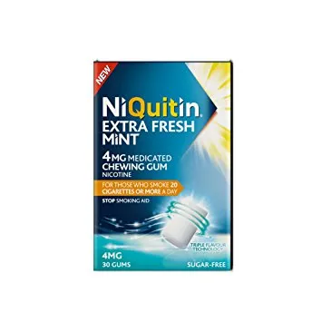 NiQuitin Freshmint 4mg Medicated Chewing Gum - 30 Medicated Chewing Gums 