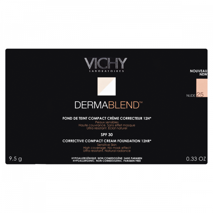 Vichy Dermablend Corrective Compact Cream Foundation 12 HR SPF 30 - 25 Nude