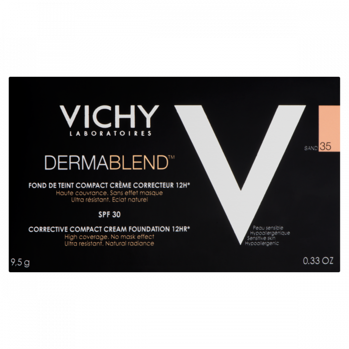 Vichy Dermablend Corrective Compact Cream Foundation 12 HR SPF 30 - 35 Sand