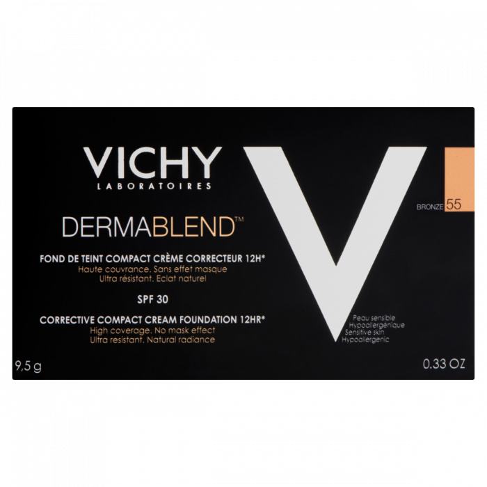 Vichy Dermablend Corrective Compact Cream Foundation 12 HR SPF 30 - 55 Bronze